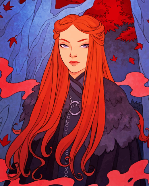 Sansa Stark Anime Paint By Numbers - ThePaintByNumbers.COM