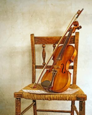 Violin On Chair paint by numbers