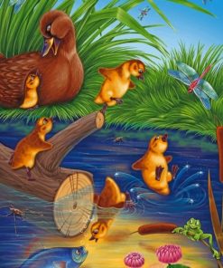 Duck Family paint by numbers