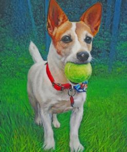 Jack Russell Carrying A Ball Paint by nummbers