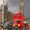 London Red Bus paint by numbers