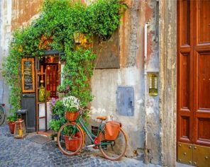 trastevere rome italy paint by number