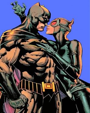 Batman And Catwoman Heroes Paint by numbers
