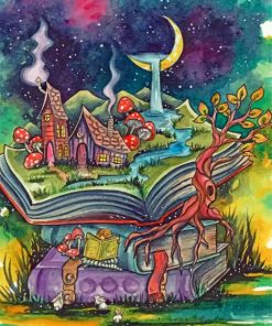 Fantasy Book Land Paint by numbers