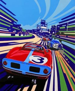 Race Car Illustration Paint by numbers
