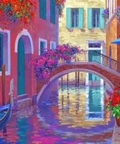 Venice Canal Bridge paint by numbers