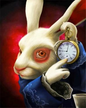 Alice In Wonderland Rabbit Paint by numbers