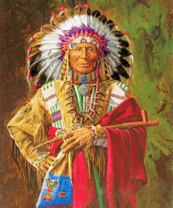 Cherokee Chief Native American Paint by numbers