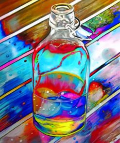 Colorful Glass Bottle paint by numbers