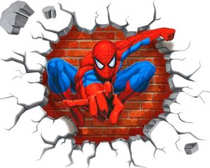 Cracked Wall Spider Man Paint by numbers