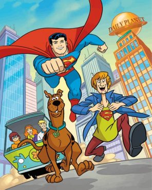 Scooby Doo And Superman Paint by numbers
