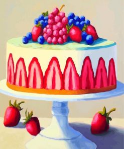 Strawberry Cake Paint by numbers