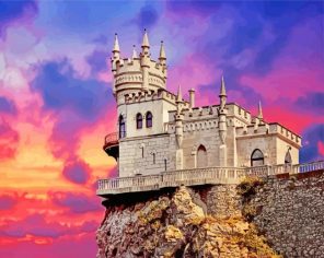 Swallows Nest Castle Paint by numbers