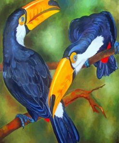 Toucans Birds Paint by numbers