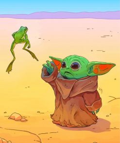 baby-yoda-and-the-frog-paint-by-numbers