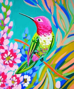 ruby-throated-hummingbird-paint-by-numbers