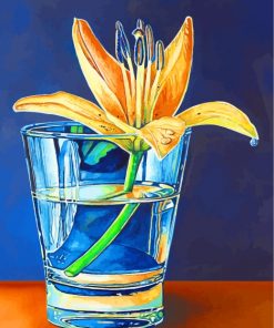 Lily Plants In Glass Paint by numbers