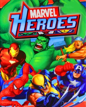 Marvel Heroes Paint by numbers