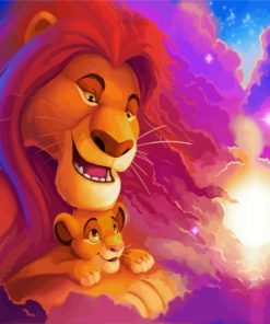 Mufasa And Simba paint by numbers