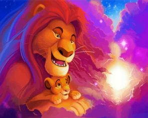 Mufasa And Simba paint by numbers