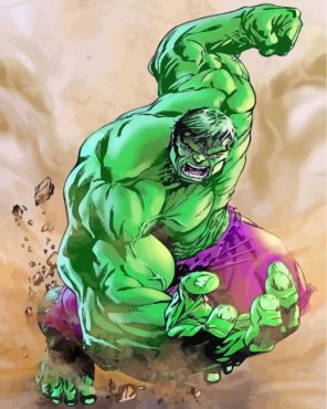 Superhero Hulk Paint by numbers