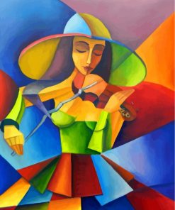 Violinist Woman Art Paint by numbers