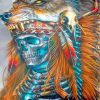 Native American Wolf Skull Paint by numbers