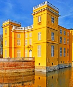 Belgium-Castles-Pond-DUrsel-paint-by-numbers