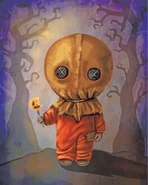 Creepy Sam Trick r Treat Paint by numbers