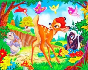 Disney Bambi And Her Friends Paint by numbers