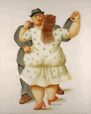 Fat Couple Dancers Paint by numbers