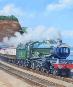 Flying Scotsman Old Train Paint by numbers