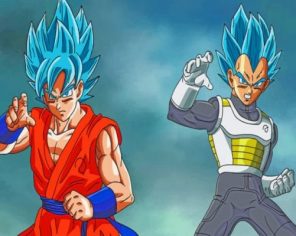 Goku And Vegeta paint by numbers