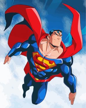 Superman Superhero Paint by numbers