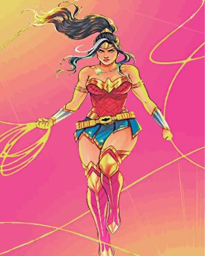 Wonder Woman paint by numbers