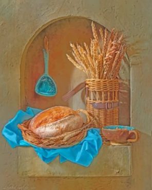 Aesthetic Bread Still Life Paint by numbers