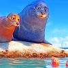 Finding Dory Sea Lions Paint by numbers