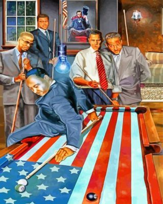Obama Malcolm X Martin Luther King Paint by numbers
