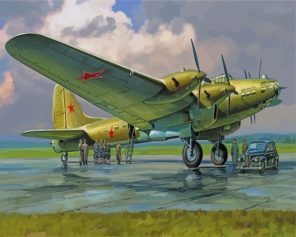 Petlyakov Pe 8 Bomber Paint by numbers