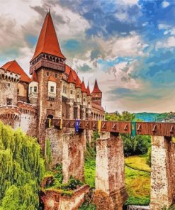 Romania Hunyad Castle Paint by numbers