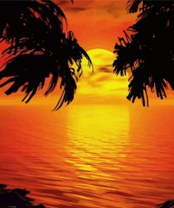 tropical sunset paint by numbers