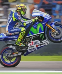 Valentino Rossi Motorcycle Driver Paint by numbers