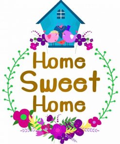 Aesthetic Home Sweet Home paint by number