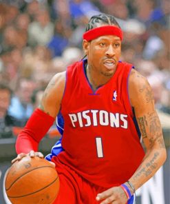 Allen Iverson Basketball Player paint by numbers