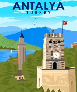 Antalya Turkey Poster paint by numbers