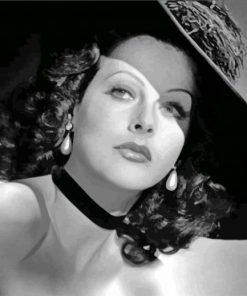 Black And White Hedy Lamarr paint by number