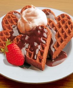 Chocolate waffles paint by number