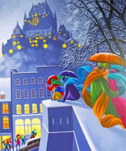 Claude Theberge First Snow paint by numbers