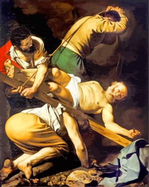 Crucifixion of St Peter Caravaggio paint by number
