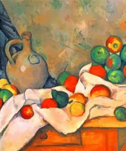 Curtain Jug And Fruit Paul Cezanne Paint by number